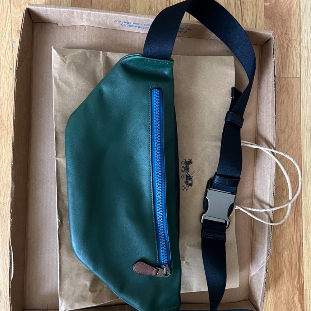 Coach Men's Track Belt Bag In Colorblock - Picture 4 of 7